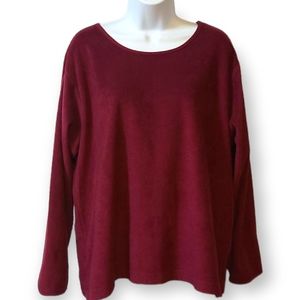 Oscar De La Renta scoop neck long  sleeved pajama shirt